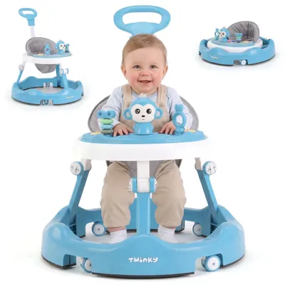 Image de Trotteur Twinky® bleu | Trotteur avec ensemble de jeux et accessoires pour un apprentissage sûr et ludique | avec tapis de sol et poignée
