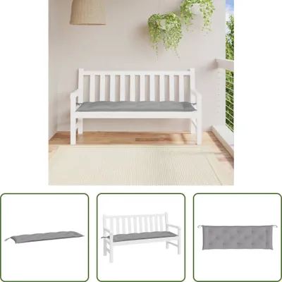 Produktbild von The Living Store Gartenbank-Auflage Grau 150x50x7 cm Oxford-Gewebe