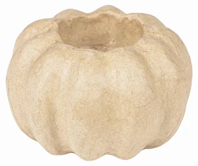 Produktbild von Décopatch 5x Pappmaché, Kerzenhalter Kürbis 8,5x8,5x4,5cm - Kartonbraun AC932C