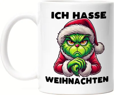 Produktbild von Ich Hasse Weihnachten Tasse weiß Weihnachtsmuffel Sarkasmus Anti-Weihnachten Geschenkidee
