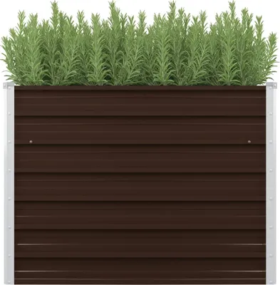 Obrázek produktu pro Maison Exclusive - Zahradní vyvýšený záhon hnědý 100 x 40 x 77 cm Pozinkovaná ocel