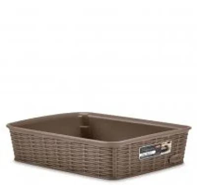Immagine prodotto di STEFANPLAST Cestino Elegance Rattan Polipropilene Cm 25X19X6 Tortora