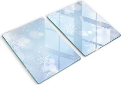 Produktbild von Abdeckung Glas - Küchenabdeckung - 2x40x52 cm - Abdeckplatte -Wintertextur
