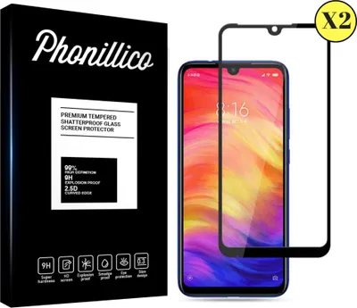 Immagine prodotto di Vetro temperato per Xiaomi REDMI 7 [2 pezzi] Pellicola protettiva dello schermo con bordo nero Pellicola antigraffio resistente Phonillico®