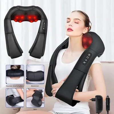 Produktbild von Nackenmassagegerät 3D Shiatsu-Rücken-Nacken-und Schultermassagegerät mit Wärme
