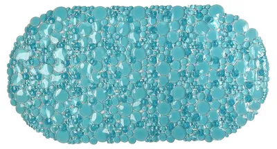 Image de Tapis de baignoire en PVC 69 x 36 cm à bulles - vert aquatique - Tendance
