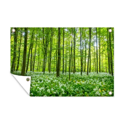 Obrázek produktu pro MuchoWow® Zahradní plakáty - Les - Stromy - Zelená - 120x180 cm - Zahradní dekorace