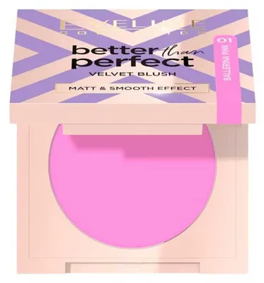 Immagine prodotto di Eveline Cosmetics Better Than Perfect – blush, a lunga tenuta, opacizzante, Tonalità 01 BALLERINA PINK