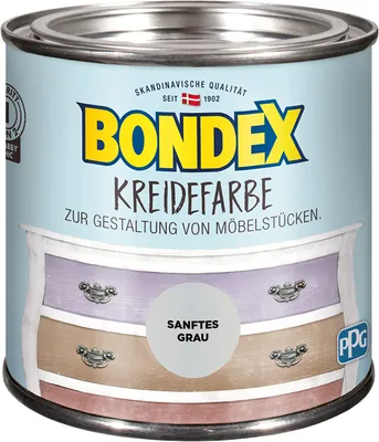 Produktbild von Bondex Kreidefarbe Sanftes Grau 0,5 l - 386519