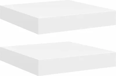 Zdjęcie produktu dla Półki Ścienne, 2 Szt., Białe, 23 X 23,5 X 3,8 Cm, Mdf Lumarko!