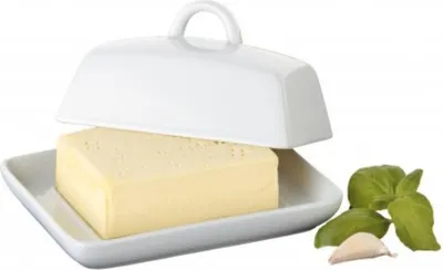 Produktbild von Testrut Butterdose, Porzellan, weiß