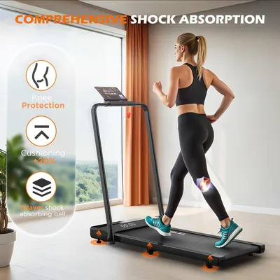 Immagine prodotto di Tapis roulant - Attrezzo per il fitness - Tapis roulant per uso domestico - Tapis roulant elettrico - Tapis roulant pieghevole con maniglie