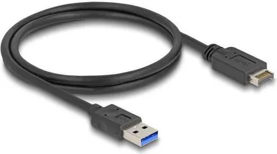 Obrázok produktu pre DeLOCK 85411, 0,8 m, USB E, USB A, USB 3.2 Gen 2 (3.1 Gen 2), 10 Gbit/s, Čierna