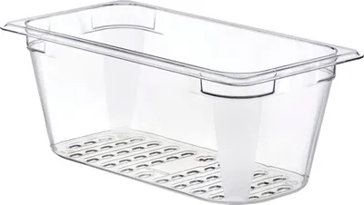 Image de Récipients GN 1/3 ARAVEN, Polycarbonate, Profondeur : 130 mm, Contenu : 4,6 L, perforé