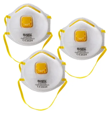 Produktbild von Kestek Feinstaub Masken FFP1 mit Ausatemventil 3er Set