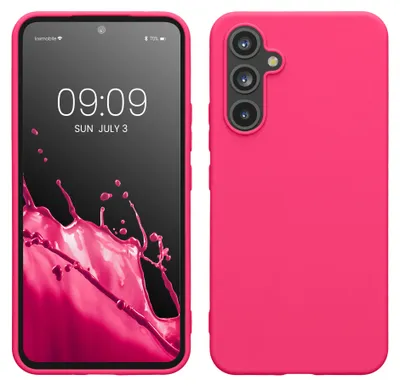 Produktbild von kwmobile Handyhülle für Samsung Galaxy A54 5G Hülle - TPU Case - Kabelloses Laden - Schutzhülle Cover in Neon Pink