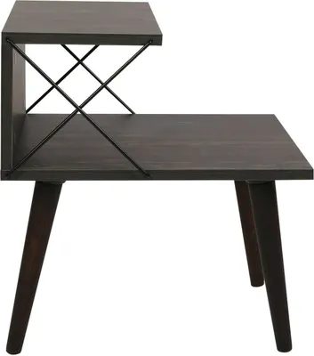 Produktbild von Nachttisch Dfranzin, Niedrige Kommode, Tisch, Multifunktionaler Nachttisch, 50x40h55 cm, Aschgrau