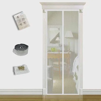 Immagine prodotto di Tenda magnetica - Zanzariera - 34 potenti magneti - 120 x 220 cm - Nero