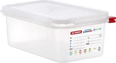 Produktbild von Gastronormbehälter m. Deckel aus Polypropylen - GN 1/4 100mm