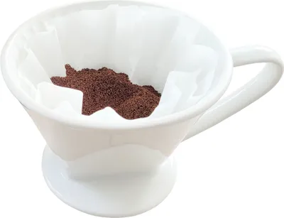 Produktbild von Kaffeefilter Keramikfilter Permanentfilter Filter Größe 4 für Filtertüten 1x4 1 Loch Wiederverwendbar ca. 765 Gramm Gewicht für einen sehr sicheren Stand