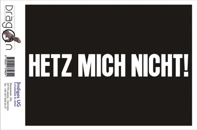 Produktbild von Aufkleber / Autoaufkleber - JDM / Die cut / Auto / OEM - Hetz mich nicht! - 210X30 mm gold - Heckscheibe / Heckscheibenaufkleber