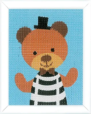 Produktbild von Vervaco Stickpackung "Bär", Stickbild vorgezeichnet, 12,5x16cm
