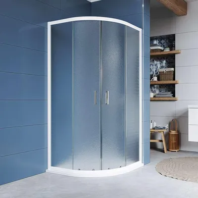 Immagine prodotto di Mereo Cabina doccia, Kora, a quarto di cerchio, R 550, a scomparsa, 80x80 cm, ALU bianco, vetro Grape - CK35111Z