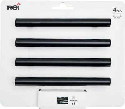 Immagine prodotto di Set di 4 maniglie per mobile, interasse 96 mm, acciaio inox grezzo