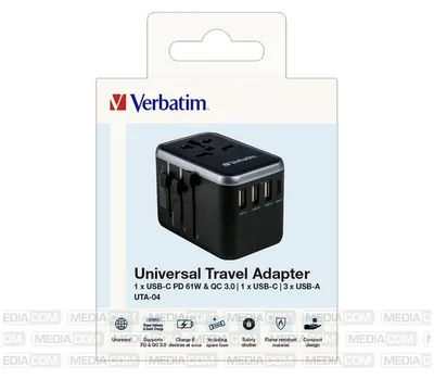 Produktbild von Verbatim 49546, Polycarbonat (PC), 2500 W, 75 mm, 50 mm, 54 mm, 180 g