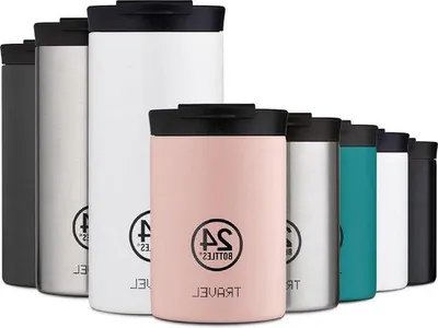 Image de Mug isotherme de voyage 350/600 ml, 100 % étanche, garde au chaud pendant 6 heures, au froid pendant 24 heures, en acier inoxydable