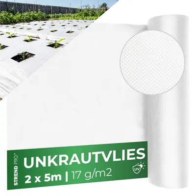 Produktbild von Textilie Garden B1106 2x5 m, Vliesstoff, 17 g/m, weiß