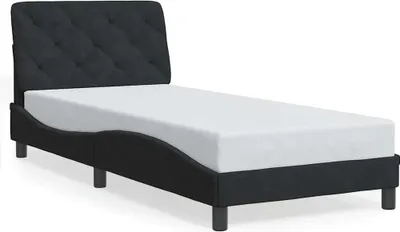 Image de vidaXL Cadre de lit sans matelas noir 80x200 cm velours