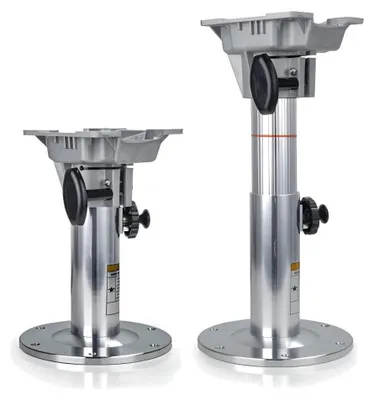 Produktbild von Teleskop-Stuhlbein, Aluminium, höhenverstellbar 30 – 45 cm, 360° drehbar, arretierbar, abnehmbar, für Camper & Boote