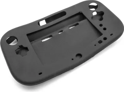 Produktbild von vhbw Hülle Case kompatibel mit Nintendo Wii U Gamepad Spielkonsole, Controller - Silikon Schwarz