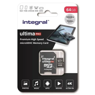 Image de Carte mémoire Intégrale microSDHC V30 64GB