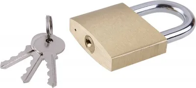 Produktbild von Vorhängeschloss 60mm Messing verstärkt