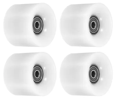 Produktbild von Skateboard Rollen 45x60mm Polyurethan80A mit ABEC-Lagern Schwarz Weiß 4er Set