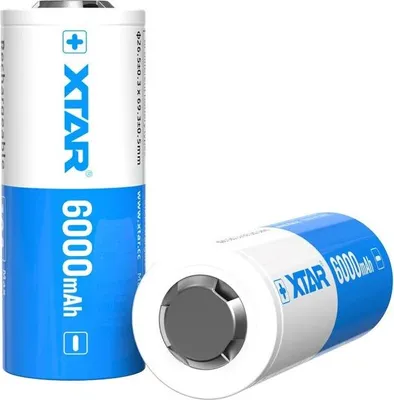 Produktbild von Lithium Batterie 26650 3.6v 6000mah Cto. Control Flachstecker Xtar Xtar-26650-6ah-10a