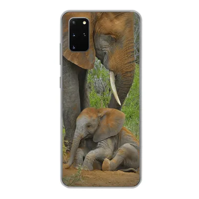 Produktbild von MuchoWow® Handyhülle Schutzhülle Hülle für Samsung Galaxy S20 Plus Elefant - Tiere - Sand - Natur Silikon Softcase Handy Hülle - Hartschale