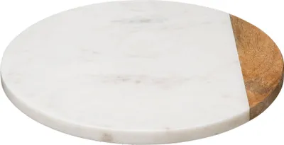 Obrázek produktu pro Otočný talíř GEOM HYGGE, Ø 30 cm, mramor, bílý