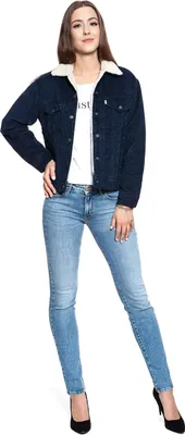 Obrázek produktu pro LEVI'S dámská, zimní bunda EX- BOYFRIEND TRUCKER, XS, modrá, bunda, zimní, bundy