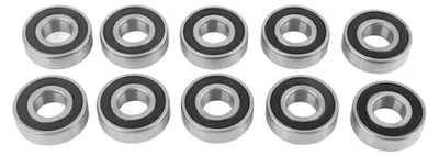 10x Rillenkugellager 6204-2RS, 17x47x14 mm, doppelseitig abgedichtet
