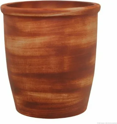 Produktbild von KERAZO Blumentopf Pflanzkübel Vesuv 23x25 cm aus Keramik mit Bodenloch frostfest, standfest, Farbe: ROT-TERRA