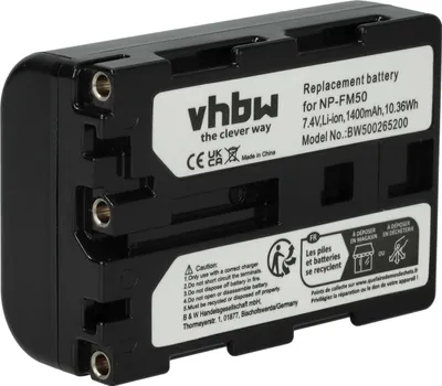 Produktbild von vhbw Akku kompatibel mit Sony Alpha 100 Videokamera Camcorder (1400 mAh, 7,4 V, Li-Ion)