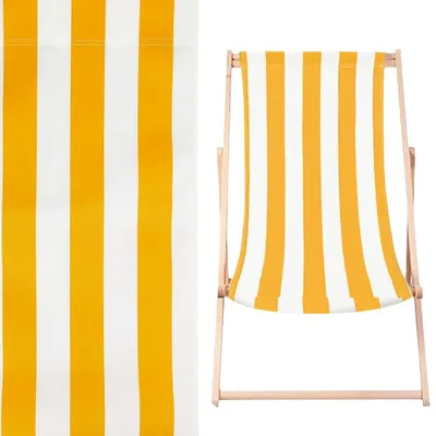 Immagine prodotto di Set di 2 rivestimenti di ricambio per sedie da spiaggia, nei colori giallo e bianco