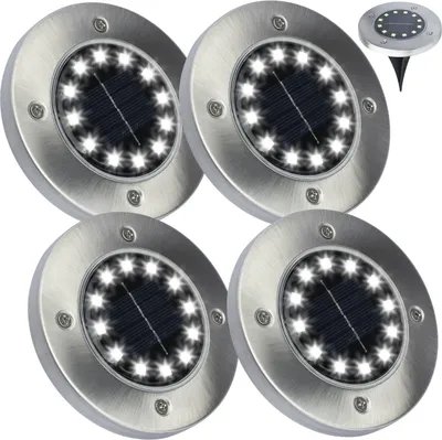 Produktbild von Zestaw 4x Lampka Ogrodowa 12x LED SOLARNA DOGRUNTOWA Wbijana IP54