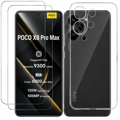 Produktbild von Hülle + 2X Schutzglas für Xiaomi Poco X8 Pro Max Panzerfolie Schutzhülle Case 9H