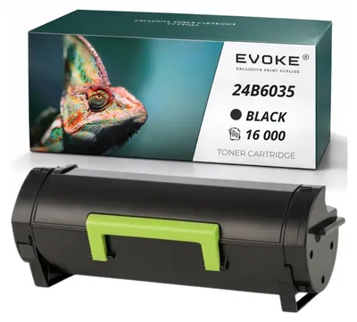 Obrázok produktu pre Kompatibilná tonerová kazeta Evoke pre tlačiareň Lexmark M1145, model 24B6035, čierna, výtlačnosť 16 000 strán, kompatibilná s modelmi M1145 a XM1145
