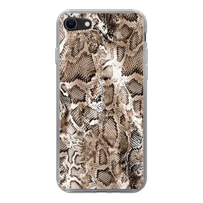 Produktbild von MuchoWow® Handyhülle Schutzhülle Hülle für iPhone 7 Tiermuster - Schlange - Haut Silikon Softcase Handy Hülle - Kartenhalter