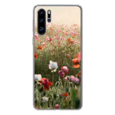 Produktbild von MuchoWow® Handyhülle Schutzhülle Hülle für Huawei P30 Pro Mohn - Farben - Pastell Silikon Softcase Handy Hülle - Schutzdeckel